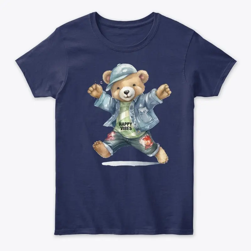 Happy Vibes Teddy Bear T-shirt